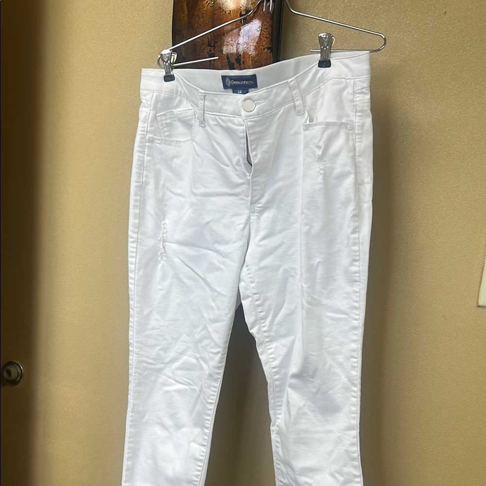 Democracy White Skinny Jeans Classic Style